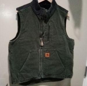 Carhartt Men's Washed Duck Sherpa Lined Mock Neck Work Vest